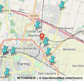 Mappa Via Antonio Azzali, 43122 Parma PR, Italia (3.12)