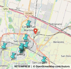 Mappa Via Antonio Azzali, 43122 Parma PR, Italia (2.62545)