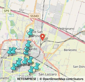 Mappa Via Antonio Azzali, 43122 Parma PR, Italia (2.80571)
