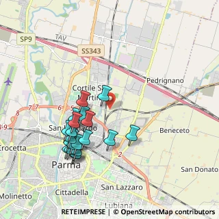 Mappa Via Antonio Azzali, 43122 Parma PR, Italia (1.983)