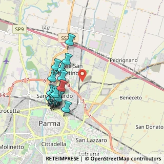 Mappa Via Antonio Azzali, 43122 Parma PR, Italia (1.8485)