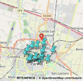 Mappa Via Mansueto Rodolfi, 43122 Parma PR, Italia (1.89824)