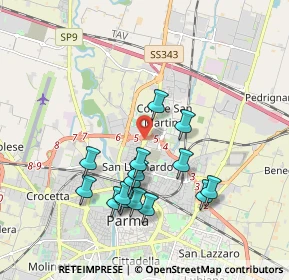 Mappa Via Mansueto Rodolfi, 43122 Parma PR, Italia (1.82467)