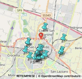 Mappa Via Mansueto Rodolfi, 43122 Parma PR, Italia (1.9135)