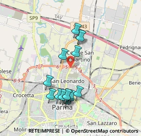 Mappa Via Mansueto Rodolfi, 43122 Parma PR, Italia (1.75533)