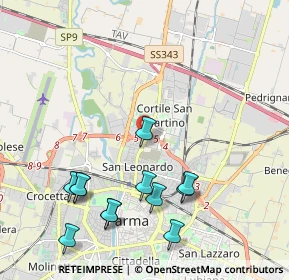 Mappa Via Mansueto Rodolfi, 43122 Parma PR, Italia (2.33667)
