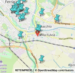 Mappa Via Valle Zavalea, 44124 Ferrara FE, Italia (1.367)