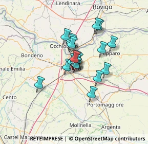Mappa Via Valle Zavalea, 44124 Ferrara FE, Italia (8.789)