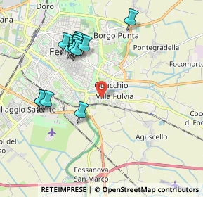 Mappa Via Valle Zavalea, 44124 Ferrara FE, Italia (2.08571)