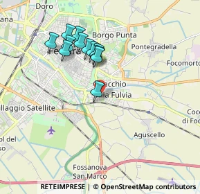 Mappa Via Valle Zavalea, 44124 Ferrara FE, Italia (1.66917)