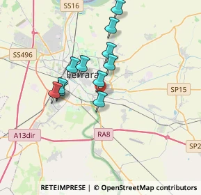 Mappa Via Valle Zavalea, 44124 Ferrara FE, Italia (2.96)