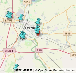 Mappa Via Valle Zavalea, 44124 Ferrara FE, Italia (4.55)