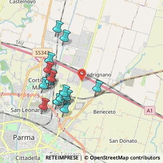 Mappa Strada Burla, 43122 Parma PR, Italia (1.91875)