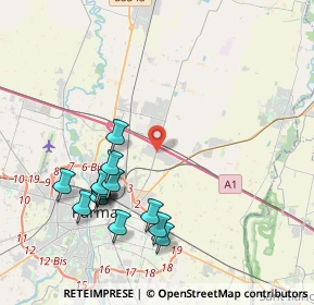 Mappa Strada Burla, 43122 Parma PR, Italia (4.22357)