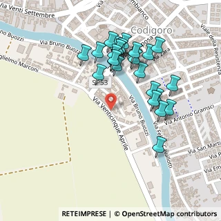 Mappa Via Bruno Buozzi, 44021 Codigoro FE, Italia (0.23704)