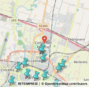 Mappa Strada Comunale Paradigna, 43122 Parma PR, Italia (2.87667)