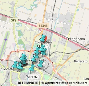 Mappa Strada Comunale Paradigna, 43122 Parma PR, Italia (2.43053)