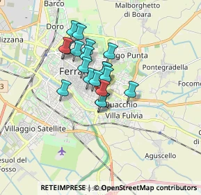 Mappa Viale Alfonso I D'Este, 44121 Ferrara FE, Italia (1.17211)