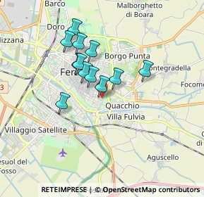 Mappa Viale Alfonso I D'Este, 44121 Ferrara FE, Italia (1.37833)