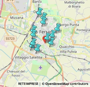 Mappa Via Otello Putinati, 44123 Ferrara FE, Italia (1.2125)