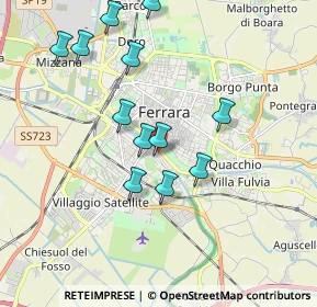 Mappa Via Otello Putinati, 44123 Ferrara FE, Italia (1.84583)