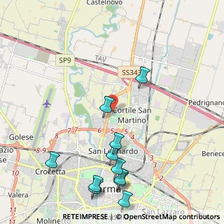 Mappa Via Luigi Anedda, 43122 Parma PR, Italia (2.60455)
