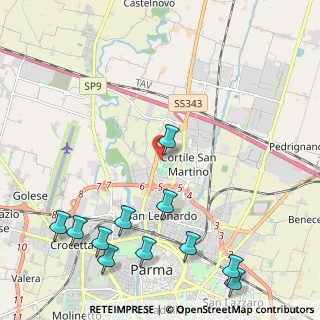 Mappa Via Luigi Anedda, 43122 Parma PR, Italia (2.88182)