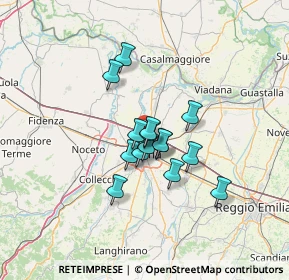 Mappa Via Luigi Anedda, 43122 Parma PR, Italia (9.06667)