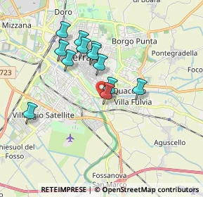 Mappa Via del Pontino, 44124 Ferrara FE, Italia (1.56167)