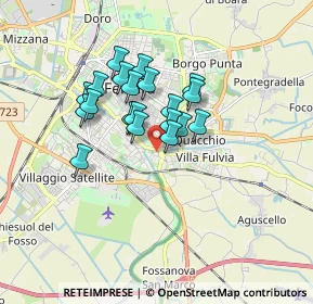 Mappa Via del Pontino, 44124 Ferrara FE, Italia (1.2865)