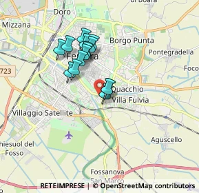 Mappa Via del Pontino, 44124 Ferrara FE, Italia (1.356)