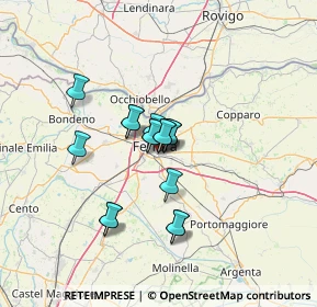 Mappa Via del Pontino, 44124 Ferrara FE, Italia (9.06813)
