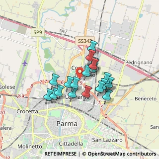 Mappa Centro Torri, 43122 Parma PR, Italia (1.2925)