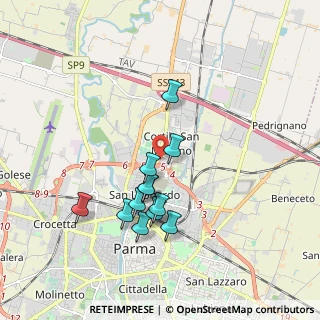 Mappa Centro Torri, 43122 Parma PR, Italia (1.665)