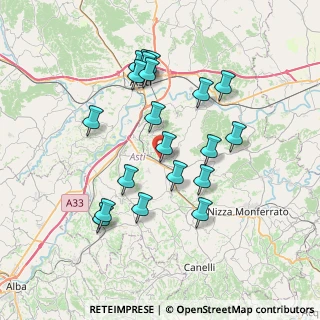 Mappa Via della Guardia, 14048 Montegrosso D'asti AT, Italia (7.1165)