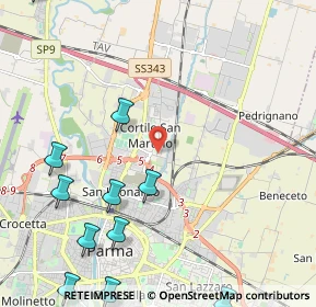 Mappa Piazza Carlo Emilio Gadda, 43122 Parma PR, Italia (3.06455)