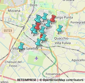 Mappa Via Del Campo Cimitero, 44122 Ferrara FE, Italia (1.27385)