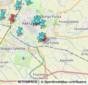 Mappa Via Capodistria, 44124 Ferrara FE, Italia (2.23636)