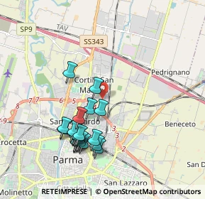 Mappa Strada Traversante S. Leonardo, 43122 Parma PR, Italia (1.9115)