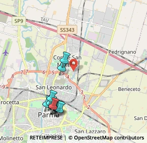 Mappa Strada Traversante S. Leonardo, 43122 Parma PR, Italia (2.23417)