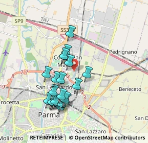 Mappa Strada Traversante S. Leonardo, 43122 Parma PR, Italia (1.6415)