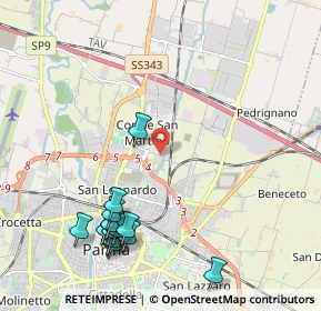 Mappa Strada Traversante S. Leonardo, 43122 Parma PR, Italia (2.51867)