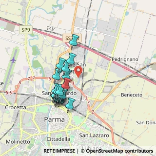 Mappa Strada Traversante S. Leonardo, 43122 Parma PR, Italia (1.604)