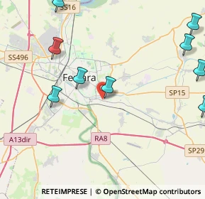 Mappa Via Val Mezzano, 44124 Ferrara FE, Italia (6.28923)