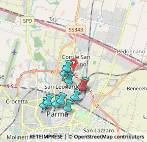 Mappa Via E. G. e M. Braibanti, 43122 Parma PR, Italia (1.74182)