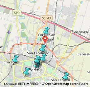 Mappa Via E. G. e M. Braibanti, 43122 Parma PR, Italia (2.28364)