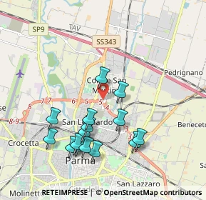 Mappa Via E. G. e M. Braibanti, 43122 Parma PR, Italia (1.94133)