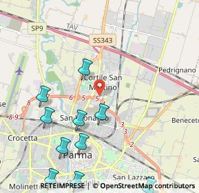 Mappa Via E. G. e M. Braibanti, 43122 Parma PR, Italia (2.85273)
