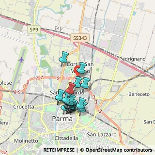 Mappa Via E. G. e M. Braibanti, 43122 Parma PR, Italia (1.7235)