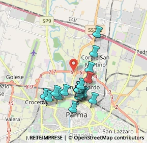 Mappa SS9, 43122 Parma PR, Italia (1.70167)